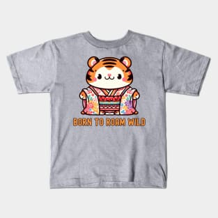 Bengal tiger Kimono Japanese Art Kids T-Shirt